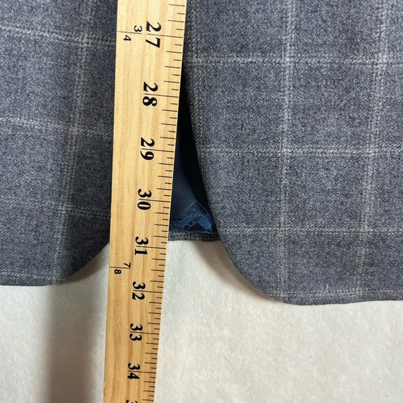 NWT Vince Camuto 44L 100% Wool Charcoal Plaid Blazer - Picture 8 of 12